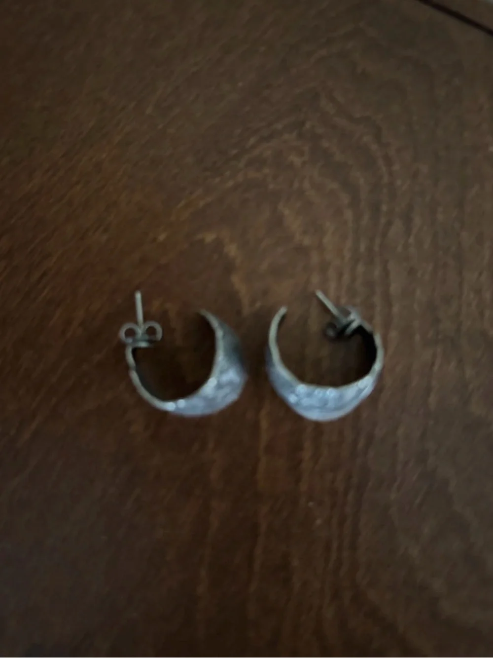 Classic Silver-Tone Textured Cuff Links - Pair